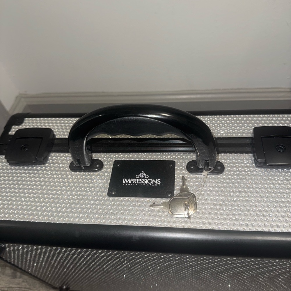 Impressions Black and Silver Makeup Case